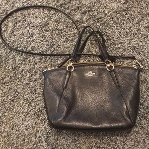 EUC Black Coach purse w/ crossbody option